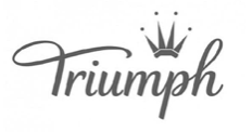 Grau-weißes Logo von LebensHeldin Unterstützer Firma Triumph
